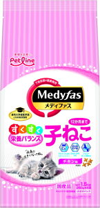 【ペットライン】メディファス　子ねこ　12か月まで　チキン味　1．5kgx6個（ケース販売）