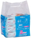 【ドギーマンハヤシ】ペット専用ウェットティッシュ 保湿成分プラス 60枚x3個パック(4)