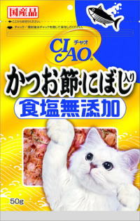 【いなばペット】チャオ　かつお節・にぼし入り　食塩無添加　50g　CS−17