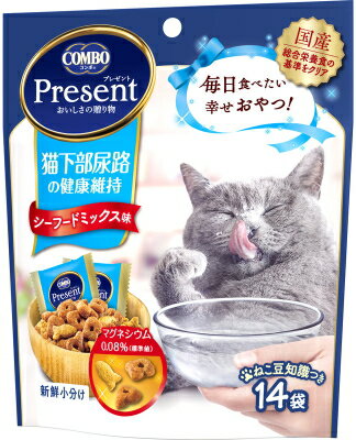 【日本ペット】コンボ プレゼント キャット おやつ 猫下部尿路の健康維持 42g 14袋 