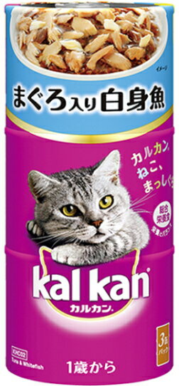 乐天商城 - 【マースジャパン】カルカン　ハンディ缶　まぐろ入り白身魚　160gx3Px18個（ケース販売）