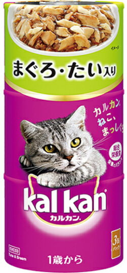 【マースジャパン】カルカン　ハンディ缶　まぐろ・たい入り　160gx3Px18個（ケース販売）