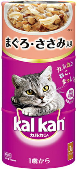 【マースジャパン】カルカン　ハンディ缶　まぐろ・ささみ入り　160gx3Px18個（ケース販売）