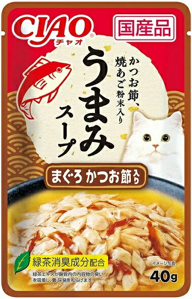 国产 - 【いなばペット】チャオ　うまみスープ　まぐろ　かつお節入り　40gx96個（ケース販売）　IC-354