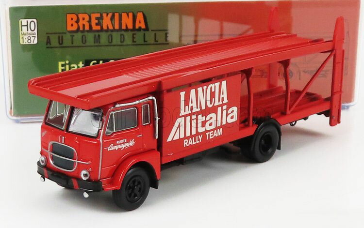 樂天商城 - ブレキナ 1/87 フィアット 640 積載車 ランチア ラリーチーム 1949 レッド BREKINA FIAT LANCIA TRANSPORTER ミニカー 【国内在庫品】