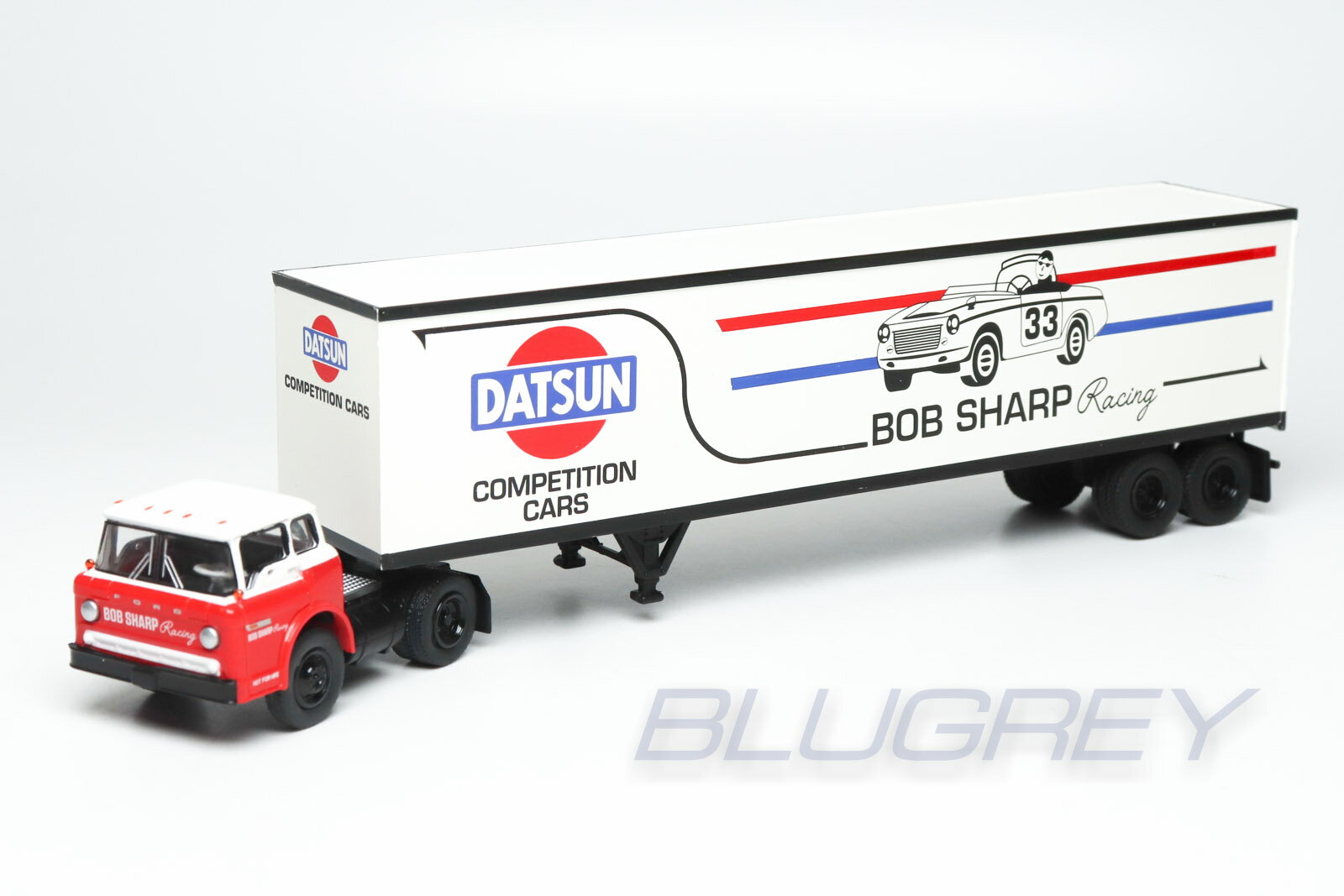 【国内在庫品】ブレキナ 1/87 フォード Cシリーズ トレーラー トラック 1970 ダットサン BOB SHARPレーシング BREKINA Ford Datsun HOスケール