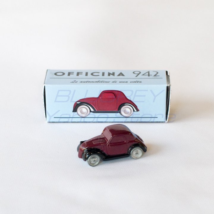 【国内在庫品】OFFICINA-942 1/76 FIAT 500C TOPOLINO オフィチーナ 942 フィアット 500C トポリーノ レッド/ブラック ◇ART1006A