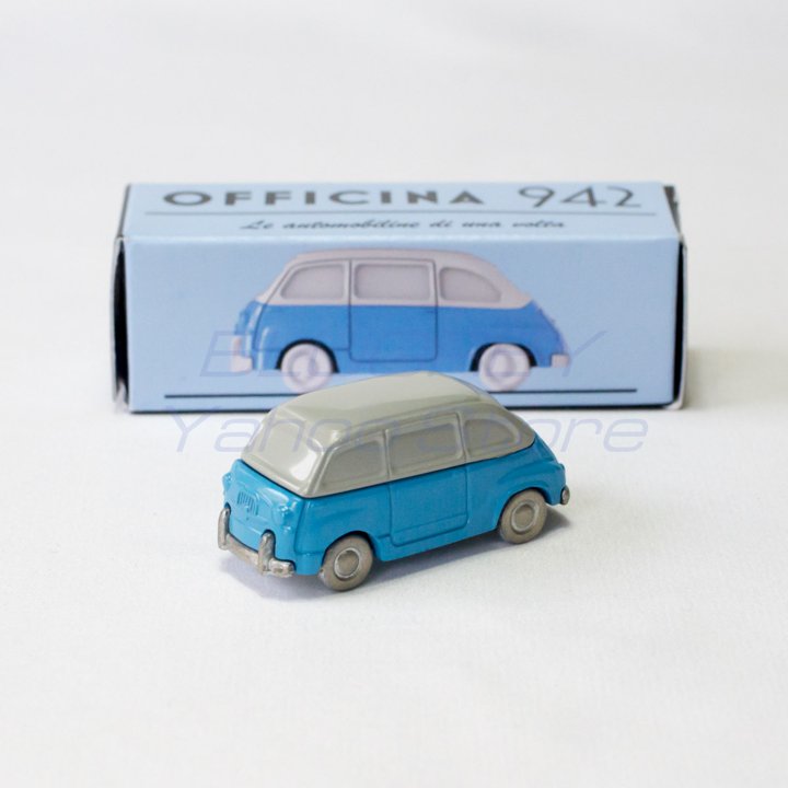 【国内在庫品】OFFICINA-942 1/76 FIAT 600 MULTIPLA 1956 オフィチーナ 942 フィアット 600 ムルティプラ スカイブルー/グレー ◇ART1009A