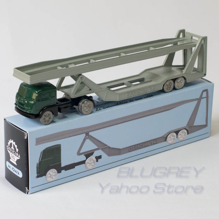 Rakuten - OFFICINA-942 1/76 Bisarca Fiat 682 T2 (1955) オフィチーナ 942 ビサルカ フィアット 682 T2 グリーン 積載車 【国内在庫品】