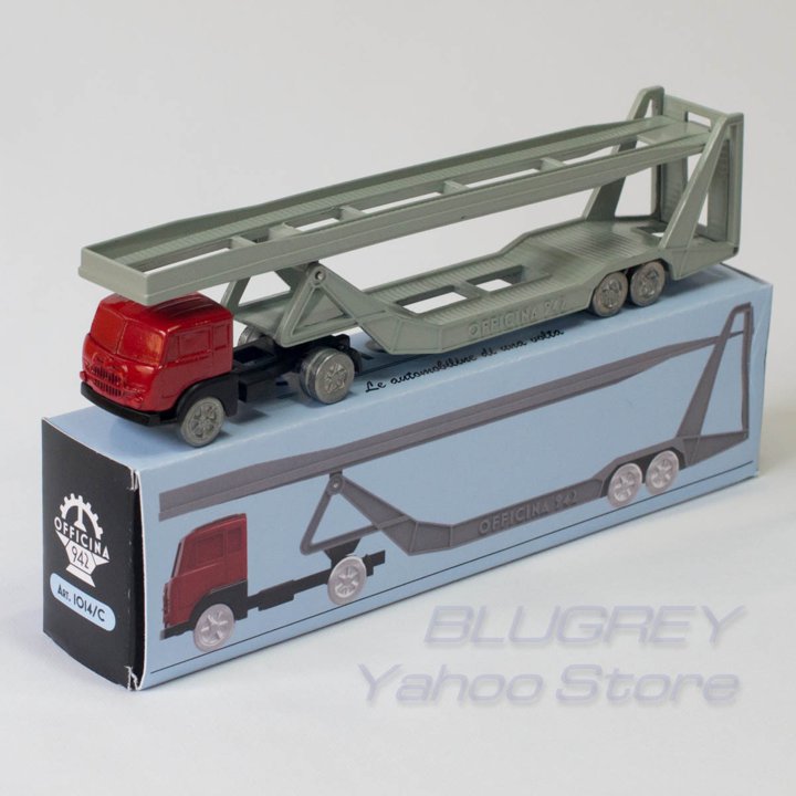 【国内在庫品】OFFICINA-942 1/76 Bisarca Fiat 682 T2 (1955) オフィチーナ 942 ビサルカ フィアット 682 T2 レッド 積載車