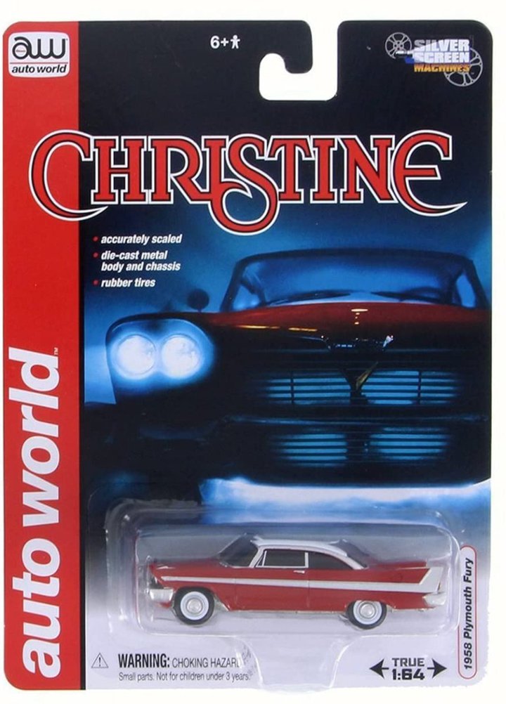 【国内在庫品】Auto World 1/64 プリマス フューリー 1958 映画「クリスティーン」 Plymouth Fury Christine AWSS6401