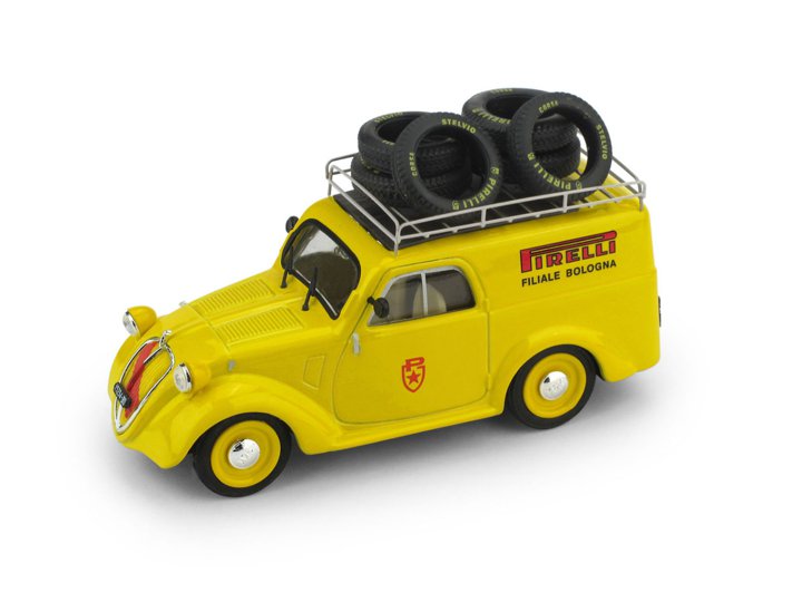 ֥ 1/43 եå 500B Х 1950 ԥ ߥåߥꥢ BRUMM FIAT 500B FURGONE'50 PIRELLI MILLE MIGLIA