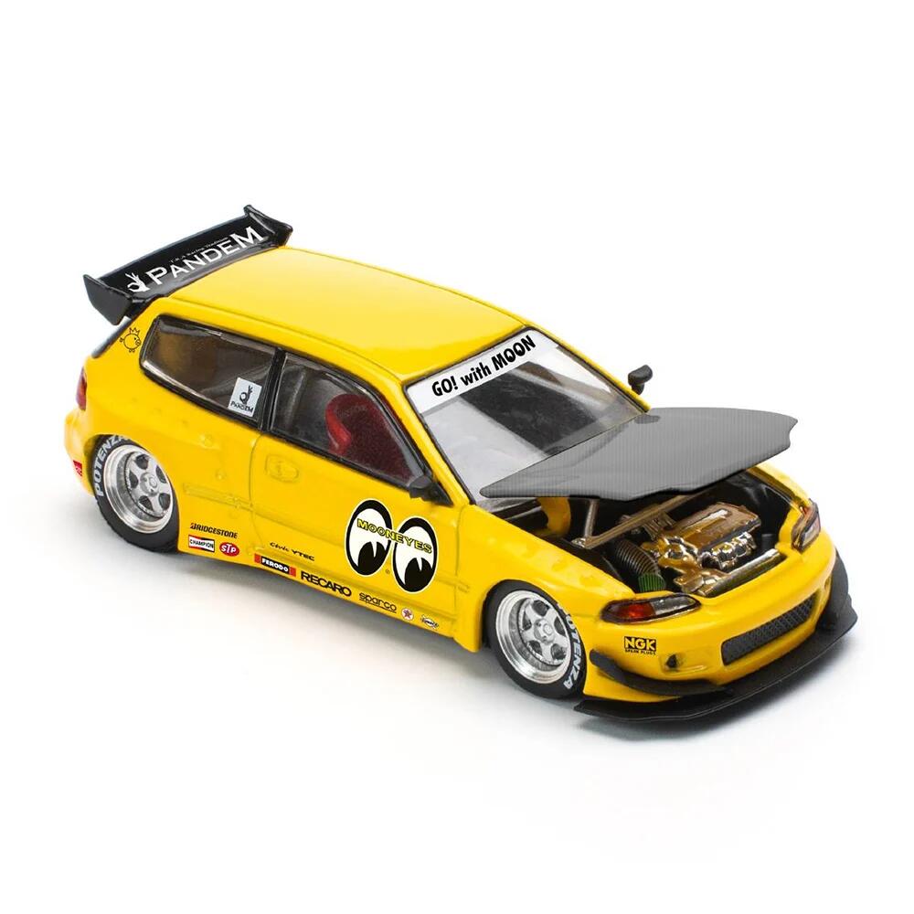 POP RACE x ENIGMA 1/64 パンデム シビック EG6 V1.5 ムーンアイズ PANDEM CIVIC MOONEYES ミニカー 