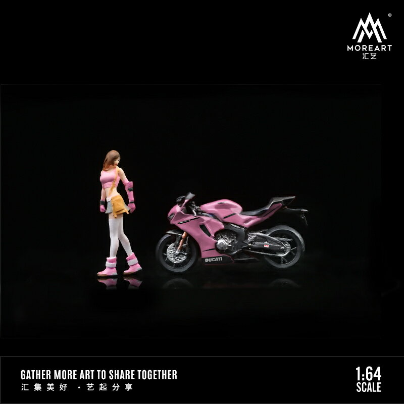 樂天商城 - 【国内在庫品】MoreArt 1/64 ドゥカティ ピンク & ライダーガール フィギュア Ducati Pink Biker Girl Doll Set