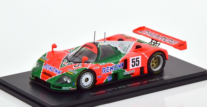 【国内在庫品】スパーク 1/43 マツダ 787B レナウン #55 ルマン24H 1991 優勝車 MAZDA Le Mans lm1991 SPARK MODELSのサムネイル