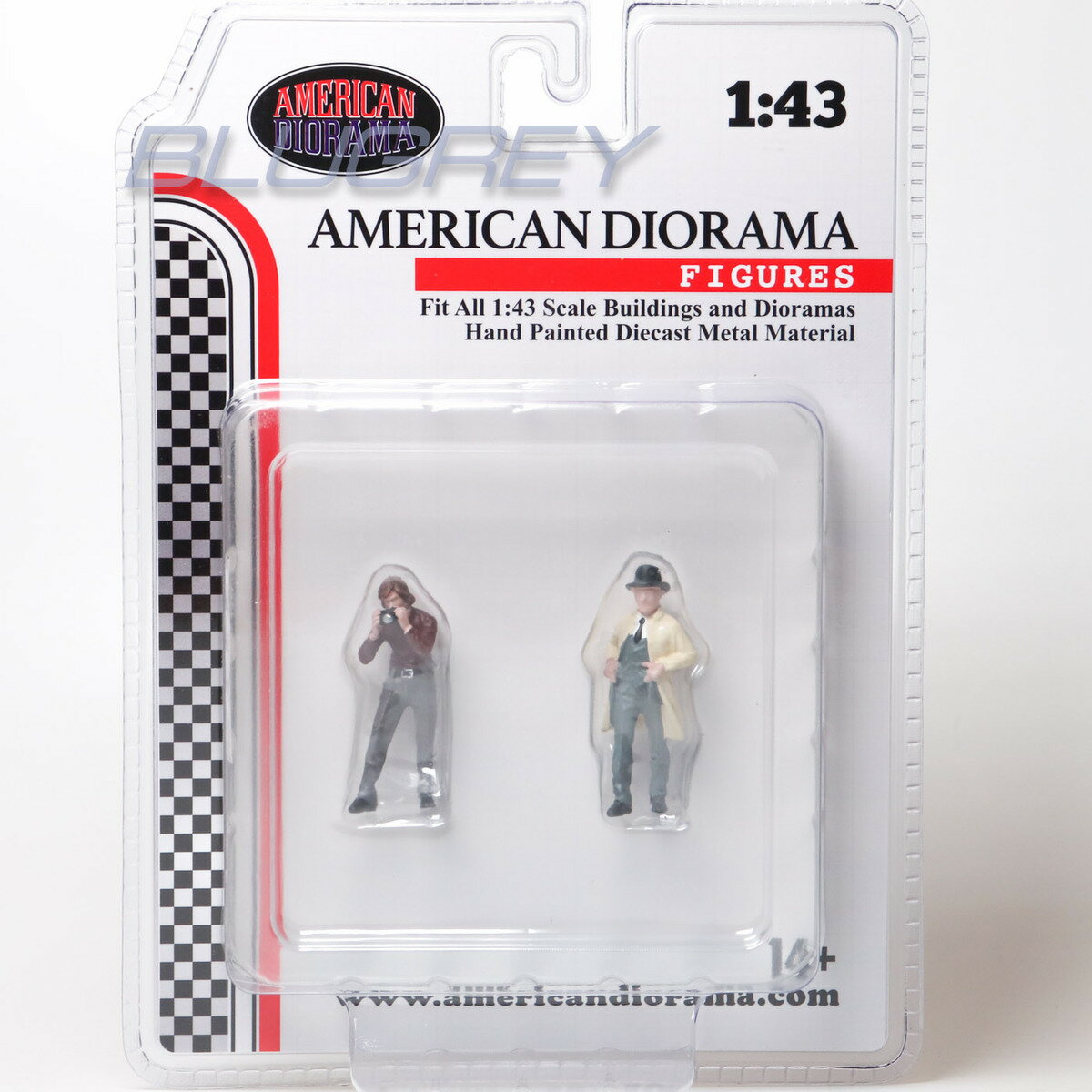 アメリカン ジオラマ 1/43 レースデイ セット 3 フィギア American Diorama Race Day Metal Figures Set