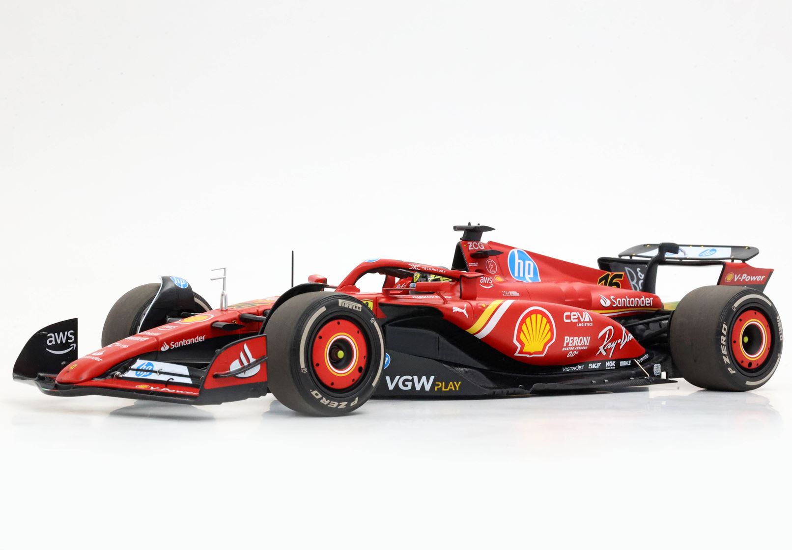【国内在庫品】BBR 1/18 フェラーリ F1 SF-24 イタリアGP 2024 優勝 #16 シャルル・ルクレール Ferrari C. Leclerc ダイキャスト