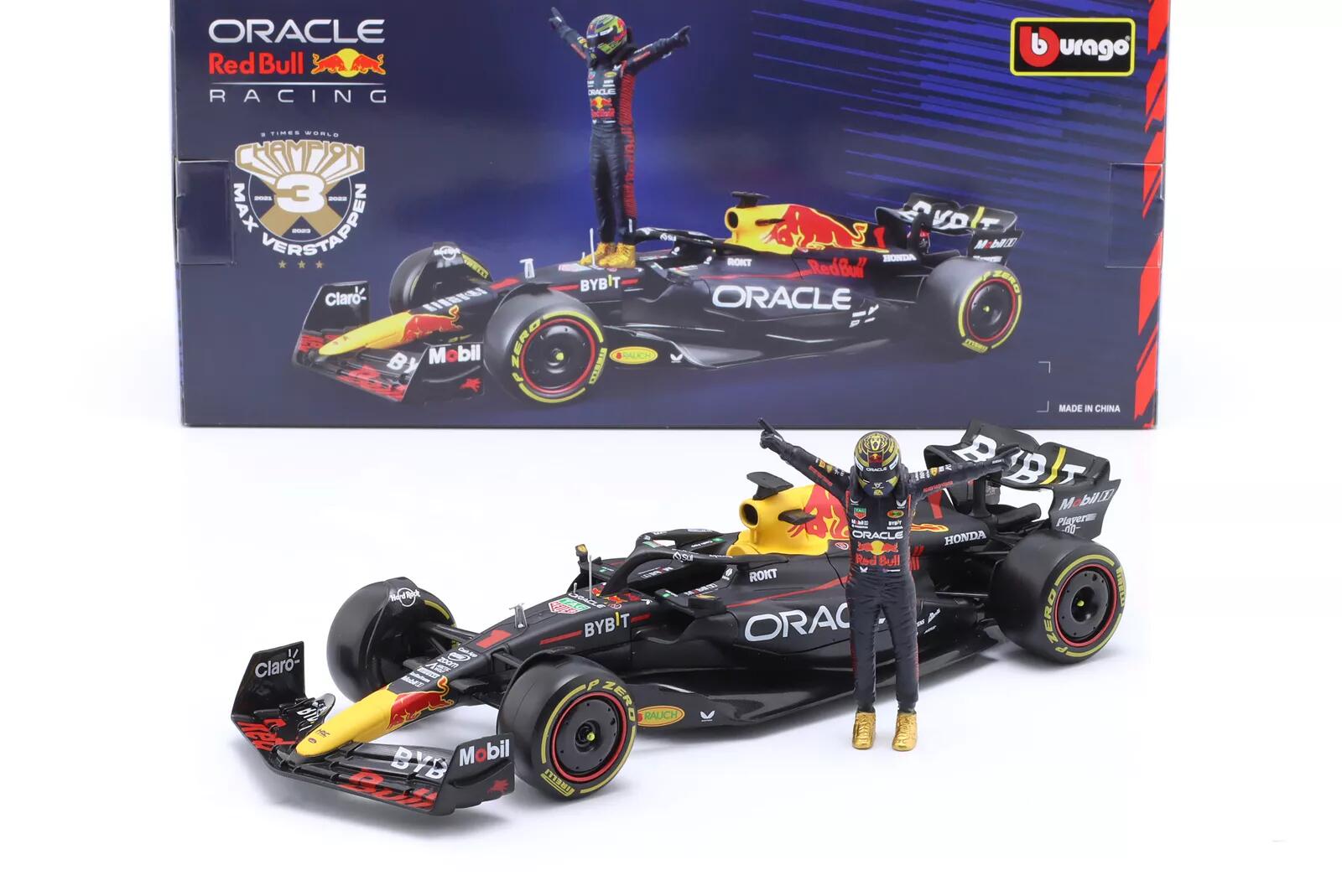 【国内在庫品】ブラーゴ 1/24 レッドブル F1 RB19 #1 マックス・フェルスタッペン 2023 フィギア付き Bburago Red Bull Max Verstappen ミニカー