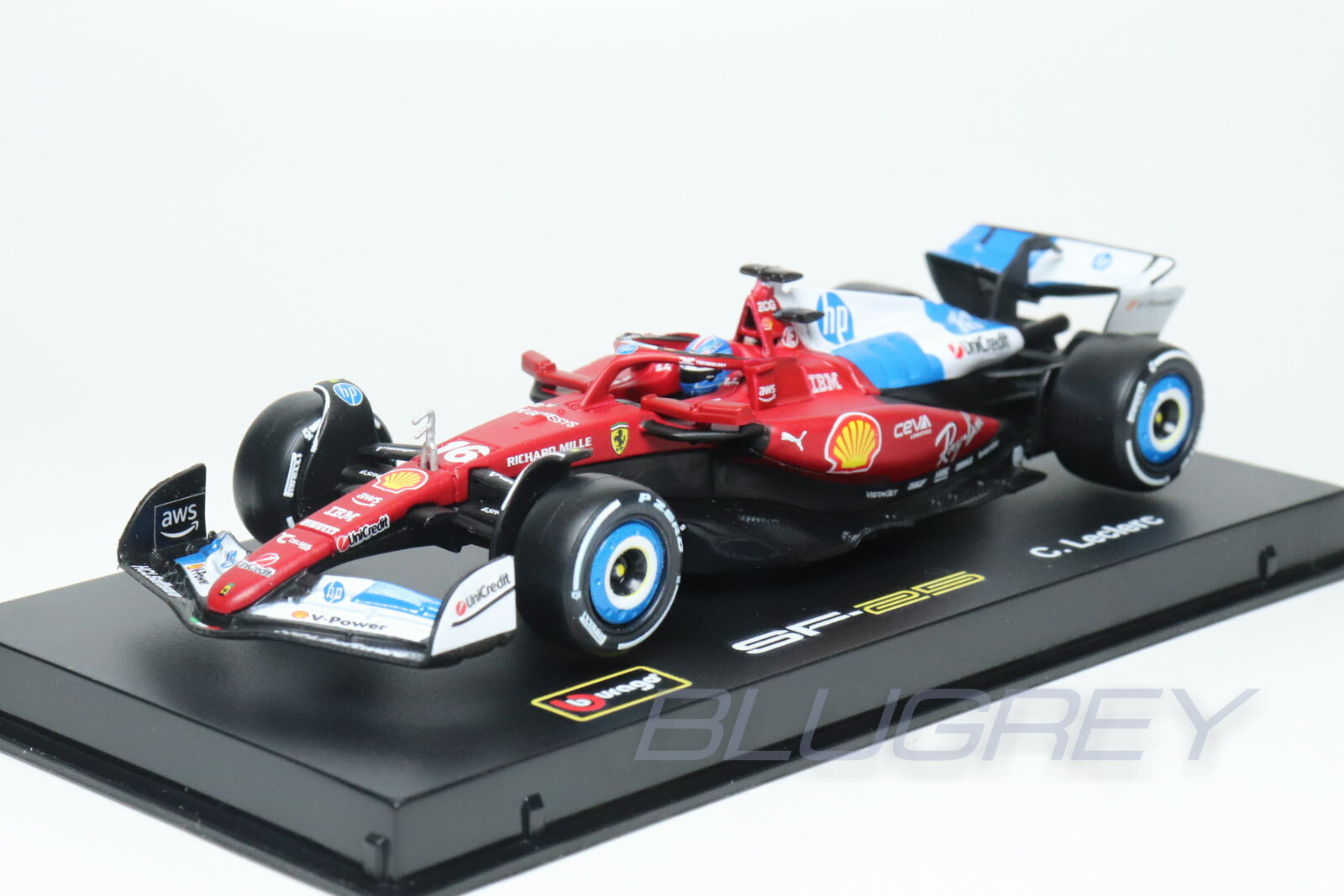 樂天商城 - ブラーゴ 1/43 フェラーリ F1 SF-25 ＃16 シャルル・ルクレール 2025 マイアミGP Bburago Ferrari Charles Leclerc ドライバー付きモデル 【国内在庫品】