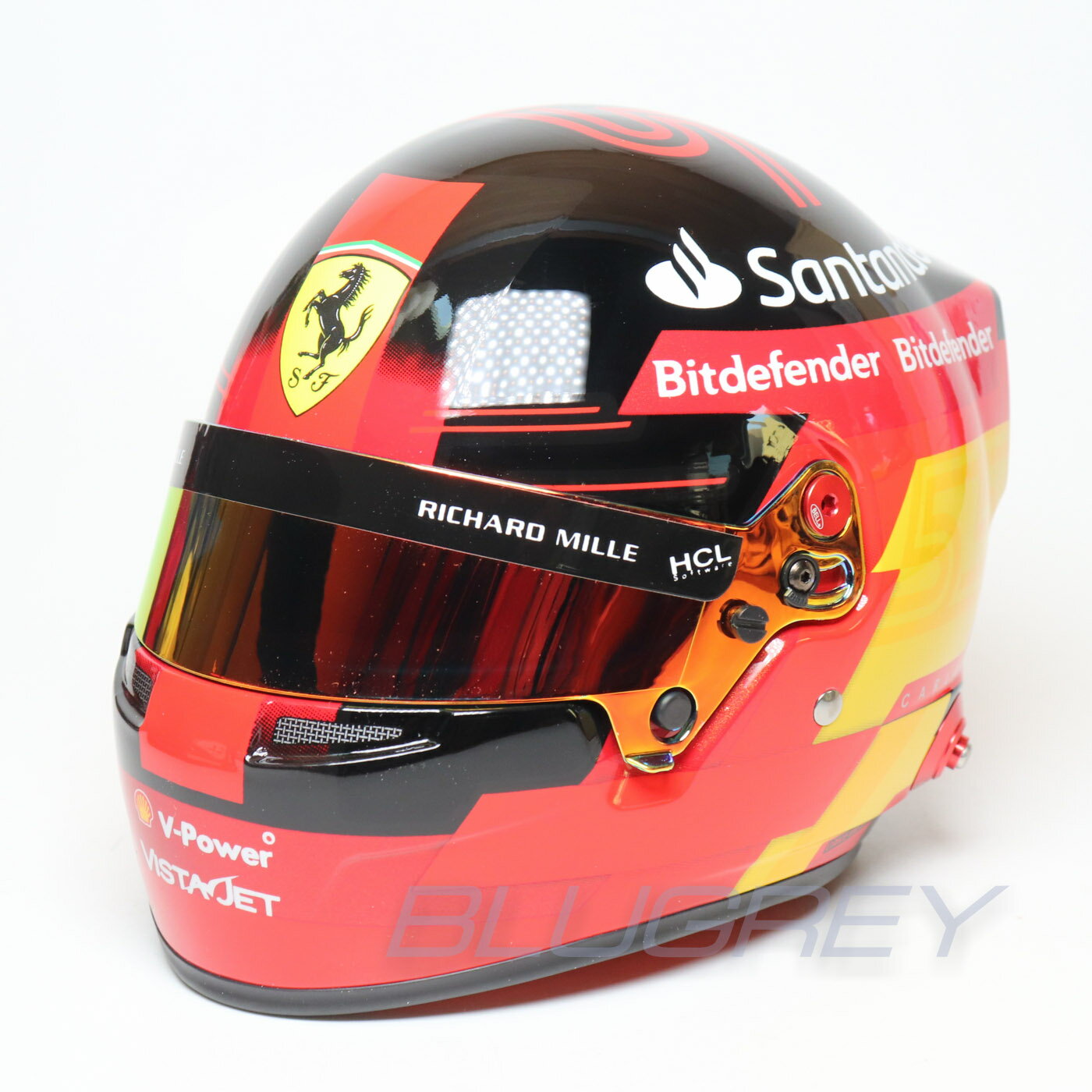 ベル ミニヘルメット 1/2 F1 フェラーリ カルロス サインツ Jr 2023 BELL FERRARI 55 Carlos Sainz Jr