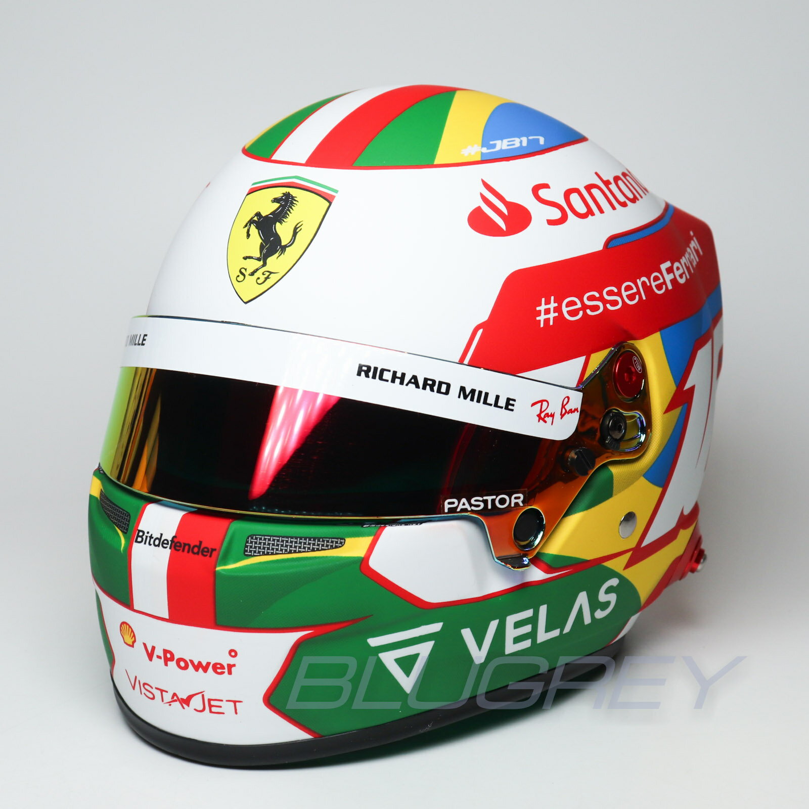 【国内在庫品】 ミニヘルメット 1/2 F1 フェラーリ シャルル・ルクレール 2022 ブラジルGP FERRARI #16 CHARLES LECLERC