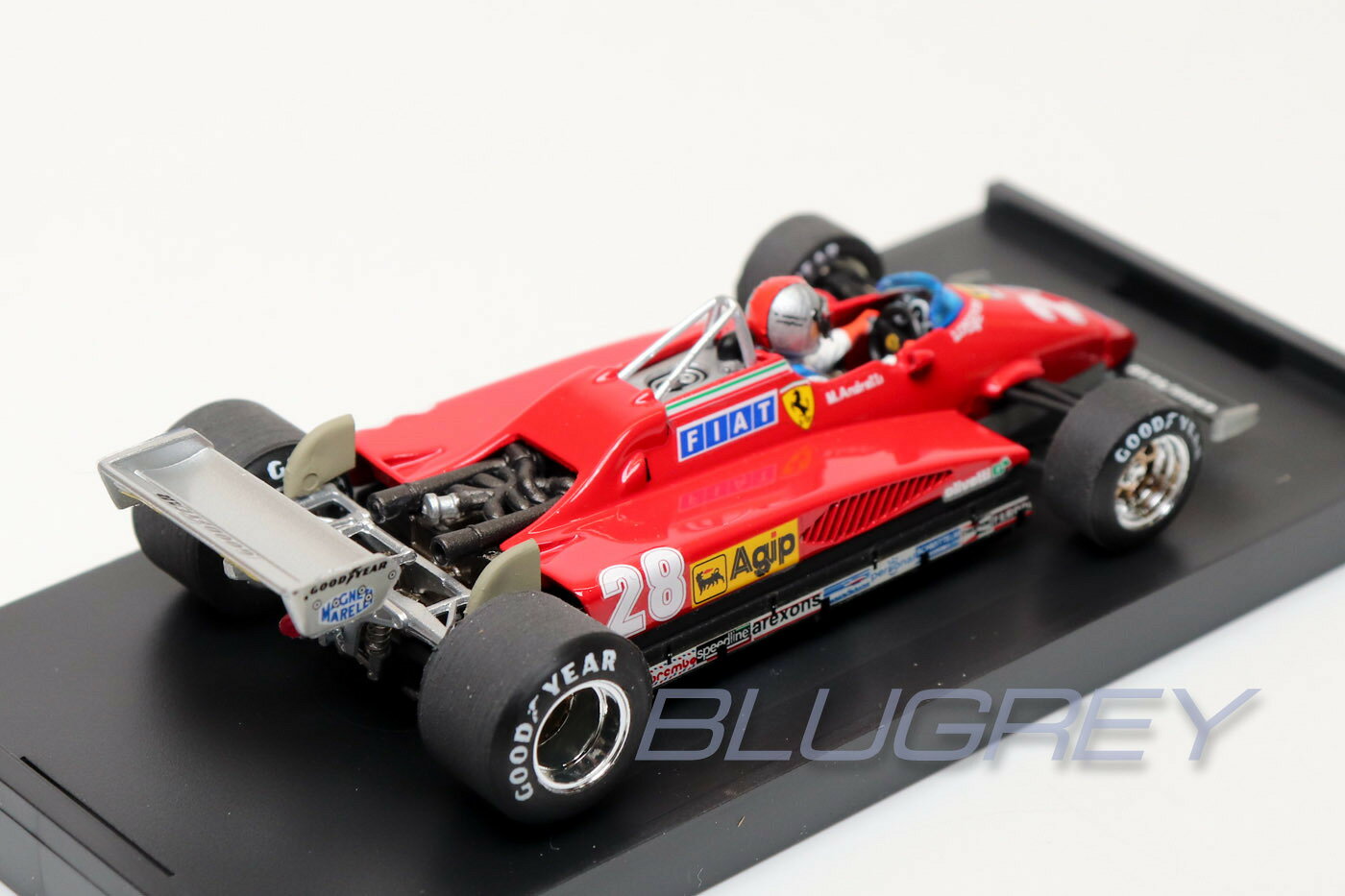 ブルム 1/43 フェラーリ 126C2 1982 #28 M.アンドレッティ イタリアGP ドライバー付き BRUMM FERRARI 126C2 Mario Andretti 【国内在庫品】 — vista 2