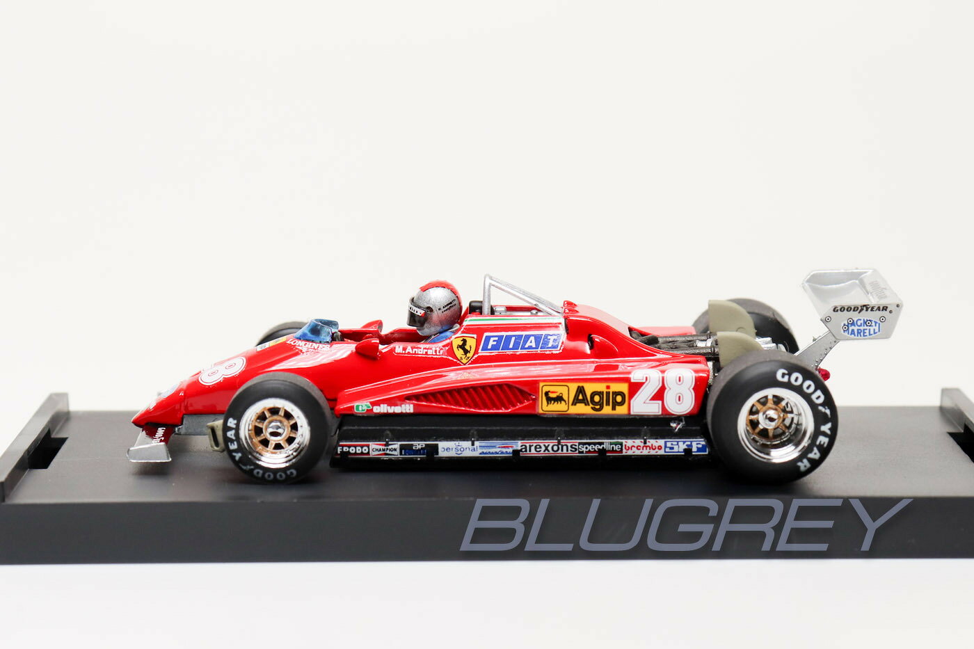 ブルム 1/43 フェラーリ 126C2 1982 #28 M.アンドレッティ イタリアGP ドライバー付き BRUMM FERRARI 126C2 Mario Andretti 【国内在庫品】 — vista 3