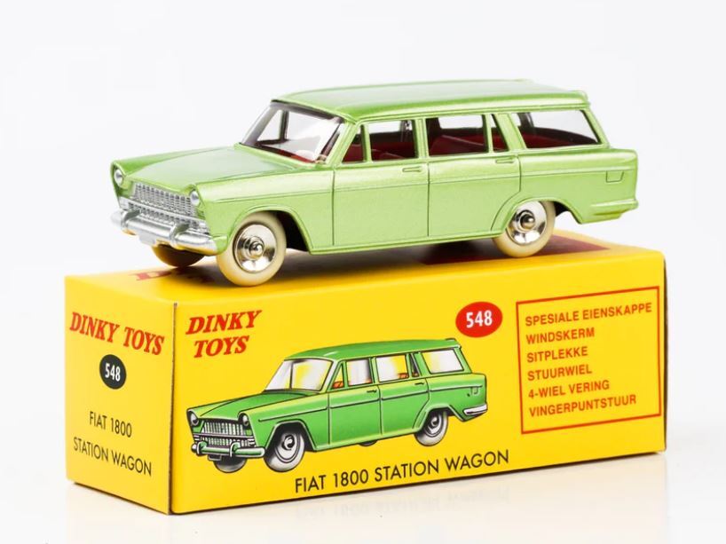 DINKY TOYS 1/43 フィアット 1800 ステーションワゴン グリーン FIAT 1500 Station Wagon 復刻版 ミニカー 復刻版 レトロ ミニカー ダイキャスト モデルカー ※パッケージには輸送に伴う凹みや潰れなどが発生している場合があります。【仕様】・1/43 スケール・ダイキャスト製【注意】・製造時の塗装ムラ・ブツ・傷・はみ出し・デカールのズレ・浮き・欠け・ボンドのはみ出し・部品のズレ・タイヤの浮きなど、 メーカーによって差はありますが量産モデルはある程度許容されています。個体差による返品・交換はお受けできませんのでご了承ください。・ブリスター、台紙、外箱には輸送に伴うスレやヨレ、汚れ、変形などがある場合があります。パッケージの細かなダメージを気にされる方はご注文をお控え下さい。・パッケージの仕様/デザインは異なる場合があります。・商品は撮影や検品のため一度開封している場合があります。・お使いのパソコンのモニターの発色具合により実際のものと色が異なる場合がございます。 2