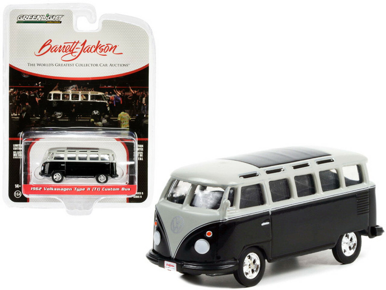 樂天商城 - グリーンライト 1/64 フォルクスワーゲン T1 カスタム バス 1962 ブラック / グレー Greenlight Barrett Jackson VW Type 2 ミニカー 【国内在庫品】