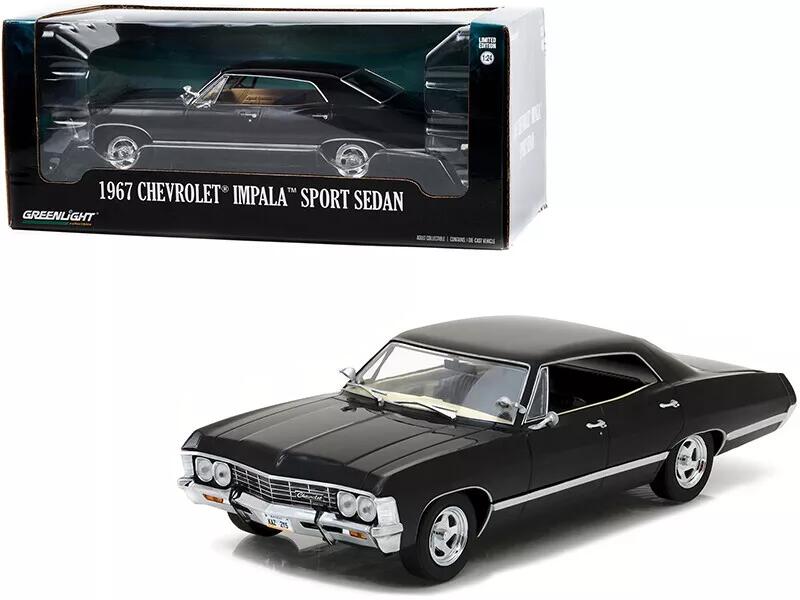 【国内在庫品】グリーンライト 1/24 シボレー インパラ スポーツセダン 1967 ブラック Greenlight Chevrolet Impala Black ミニカー