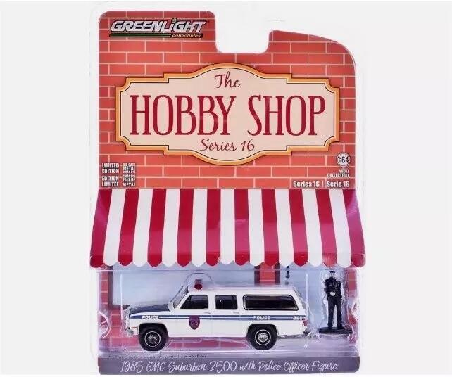 �ڹ���߸��ʡۥ��꡼��饤�� 1/64 GMC ���С��Х� 2500 1985 NYPD + �ݥꥹ �ե����� Greenlight Suburban �ٻ���ξ