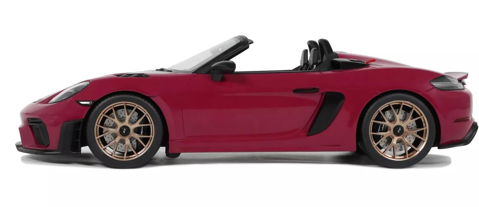 【国内在庫品】GT SPIRIT 1/18 ポルシェ 718 スパイダー RS ヴァイザッハ パッケージ 2023 ダークピンク PORSCHE 718 Spyder RS