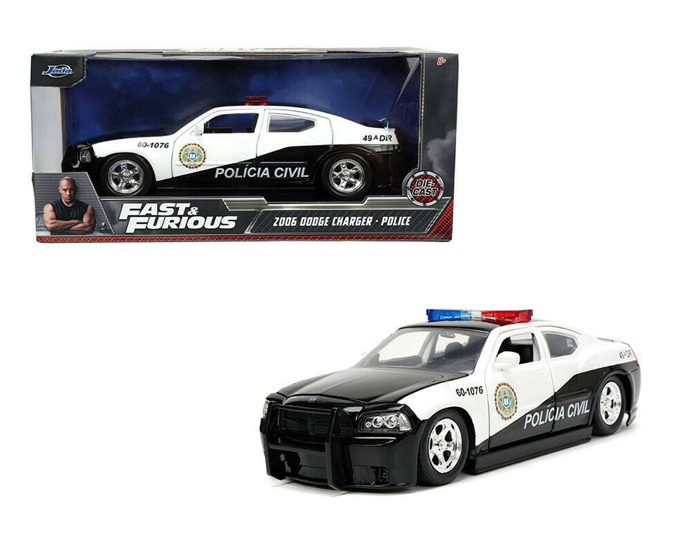 【国内在庫品】JADA TOYS 1/24 ワイルドスピード ダッジ チャージャー ポリスカー 2006 F&F Dodge Charger Police 33665