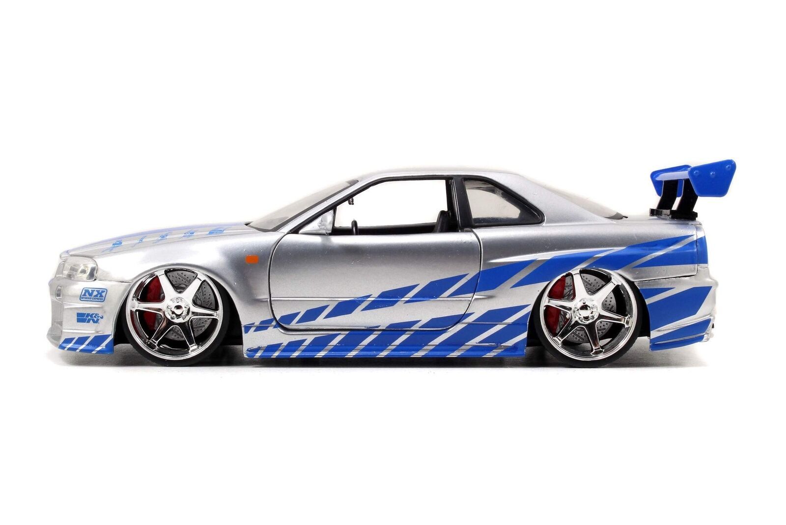 �ڹ���߸��ʡ�JADA TOYS 1/24 �磻��ɥ��ԡ��� �֥饤���� ���� �������饤�� GT-R (R34) 2002 F&F Brian's Nissan Skyline 97158
