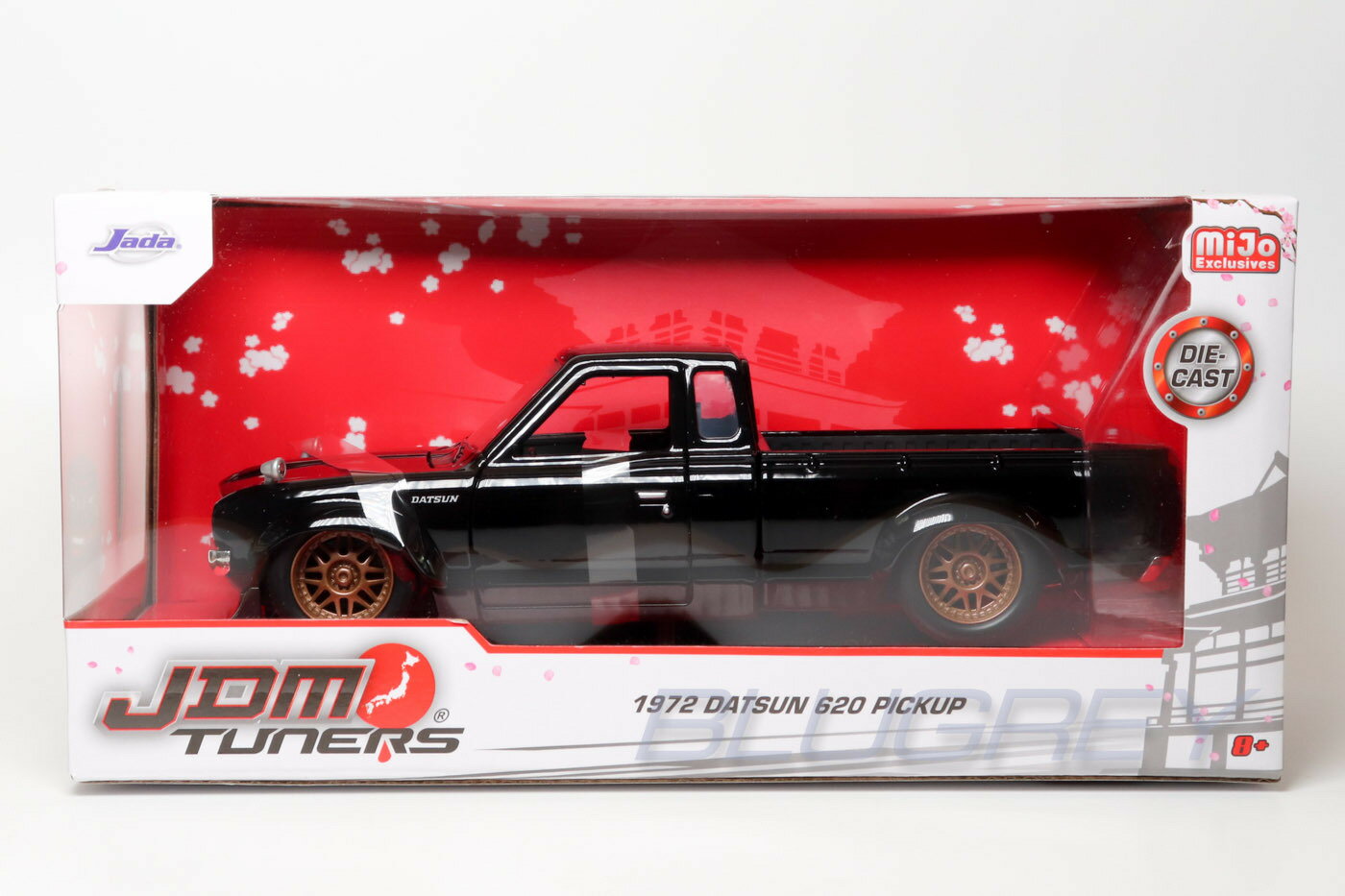 JADA TOYS 1/24 ダットサン 620 ピックアップ 1972 カスタム ブラック Datsun 620 Custom JDM TUNERS 34298 ミニカー ダイキャスト ジャダトイズ 2