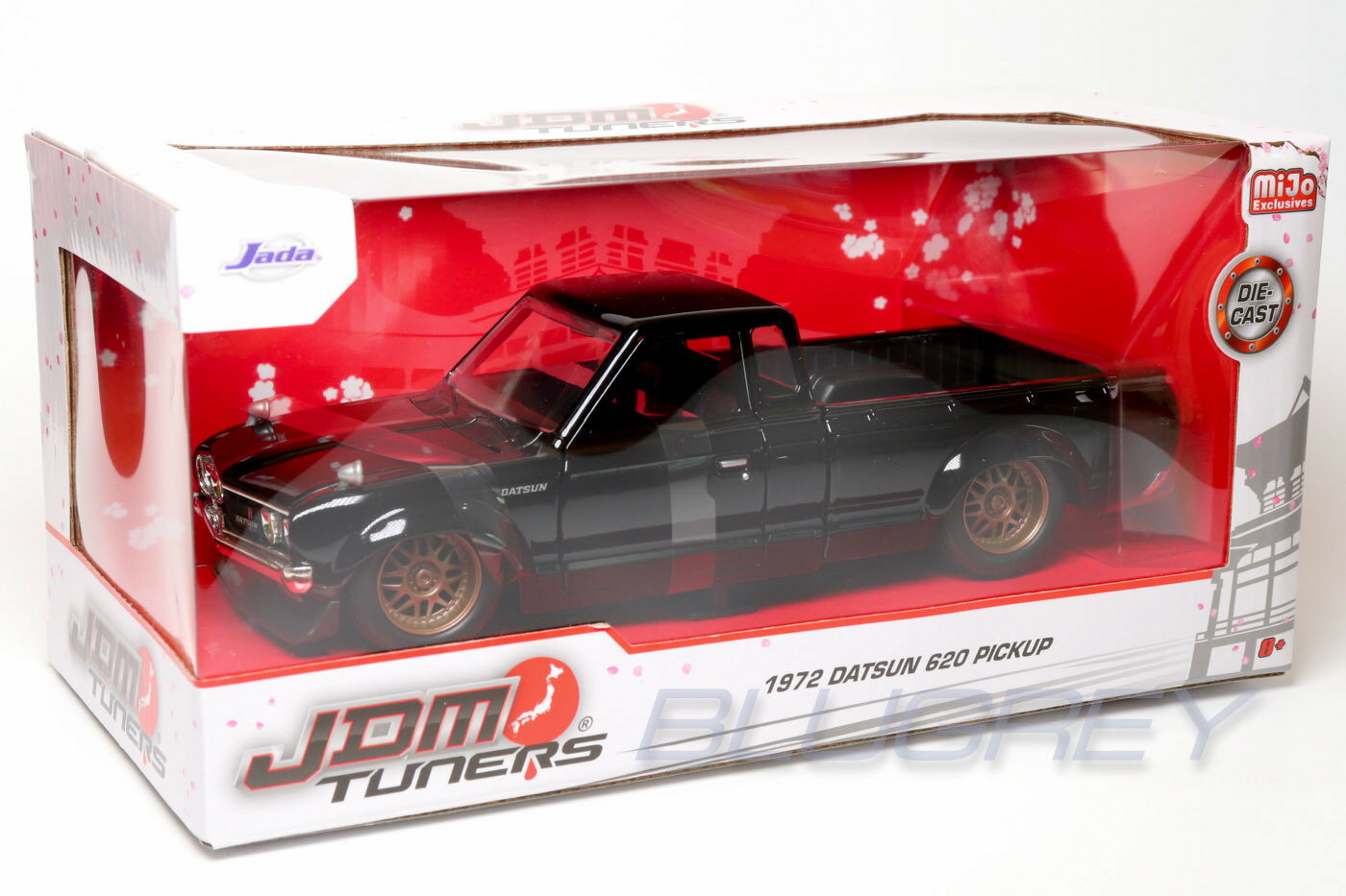 JADA TOYS 1/24 ダットサン 620 ピックアップ 1972 カスタム ブラック Datsun 620 Custom JDM TUNERS 34298 ミニカー ダイキャスト ジャダトイズ 3