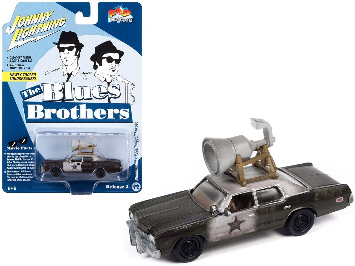 Johnny Lightning 1/64 ダッジ モナコ ブルースブラザーズ 1974 Blues Brother 74 Dodge Monaco ミニカー