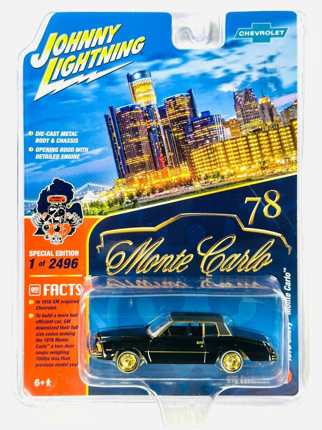 Johnny Lightning 1/64 シボレー モンテカルロ ローライダー 1978 ブラック Chevrolet Monte Carlo Lowriders ミニカー 1