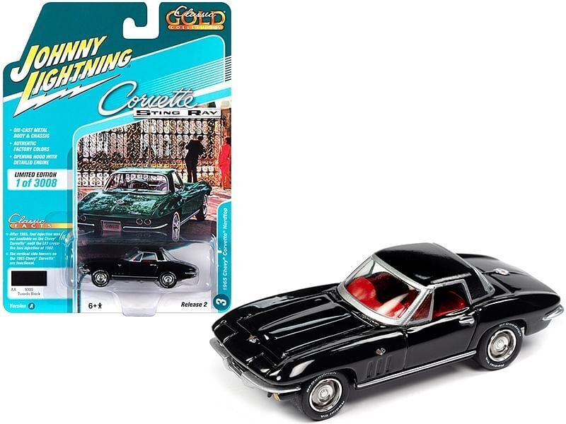 Johnny Lightning 1/64 シボレー コルベット C2 1965 ブラック Chevrolet Corvette ミニカー 1