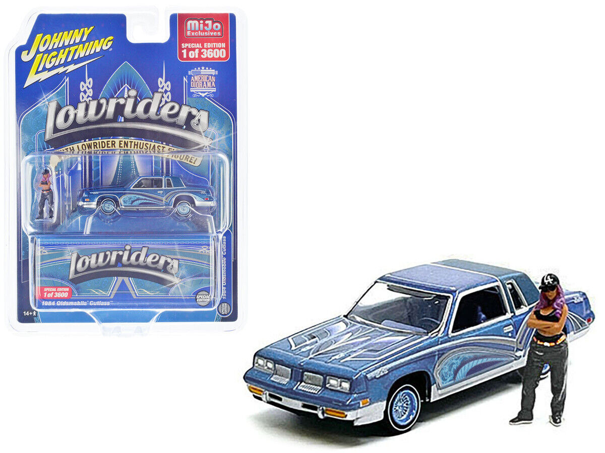 Johnny Lightning 1/64 オールズモビル カトラス 1984 ローライダー フィギア付き Lowriders Oldsmobile Cutlass ミニカー