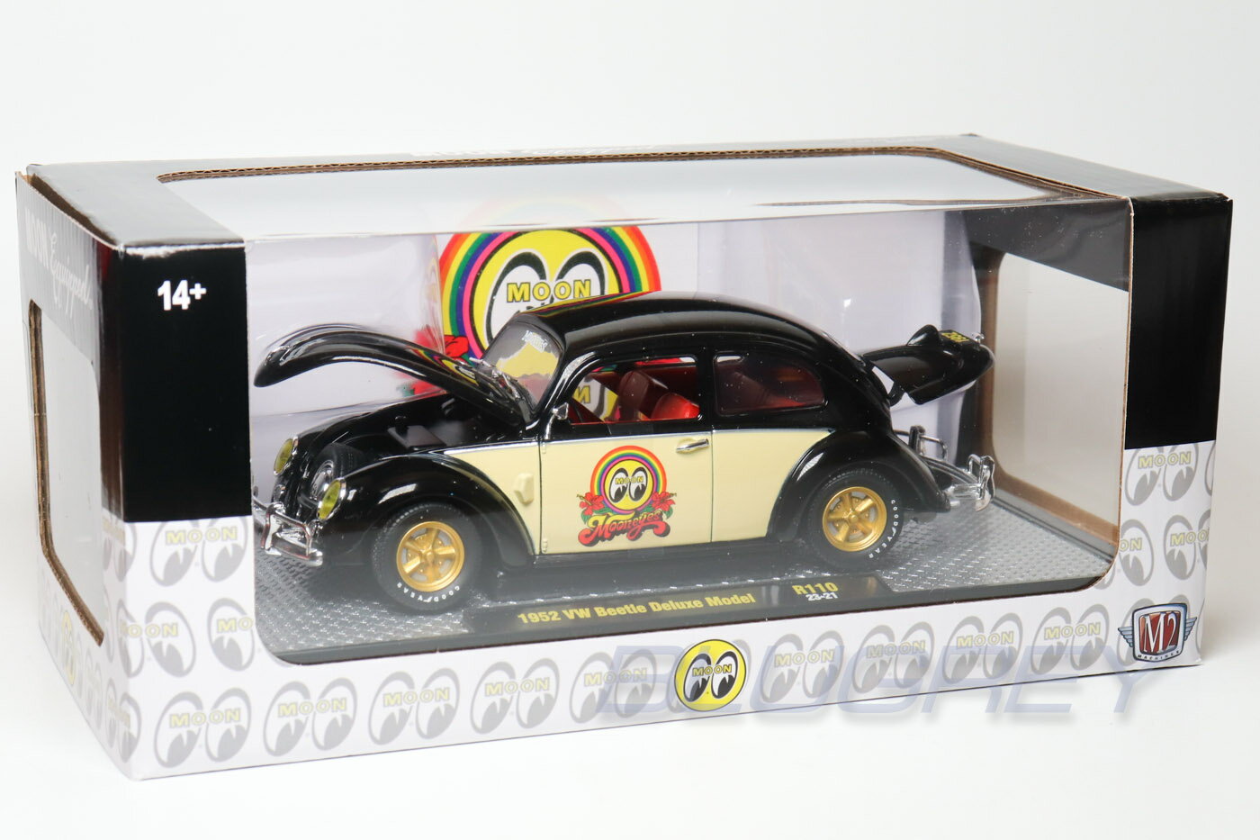 M2 Machines 1/24 ムーンアイズ フォルクスワーゲン ビートル 1952 ブラック/ベージュ Volkswagen Beetle Mooneyes ミニカー