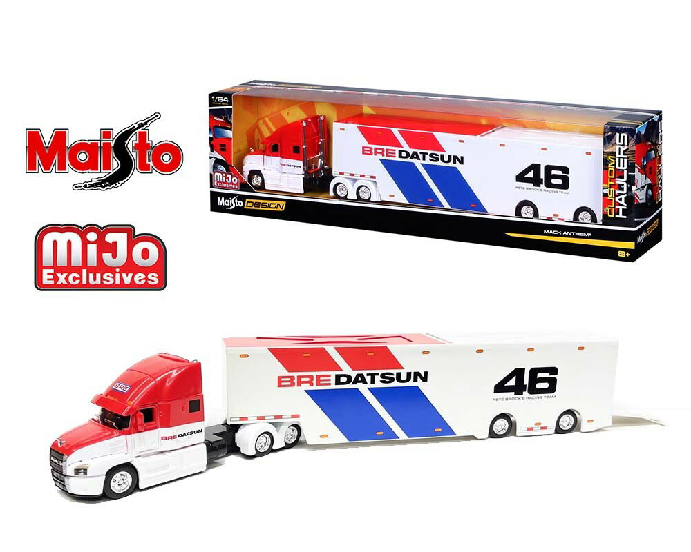 Maisto 1/64 DCハウラー マック アンセム BRE ダットサン DC-Hauler Mack Anthem Enclosed トラック 積載車 マイスト ミニカー