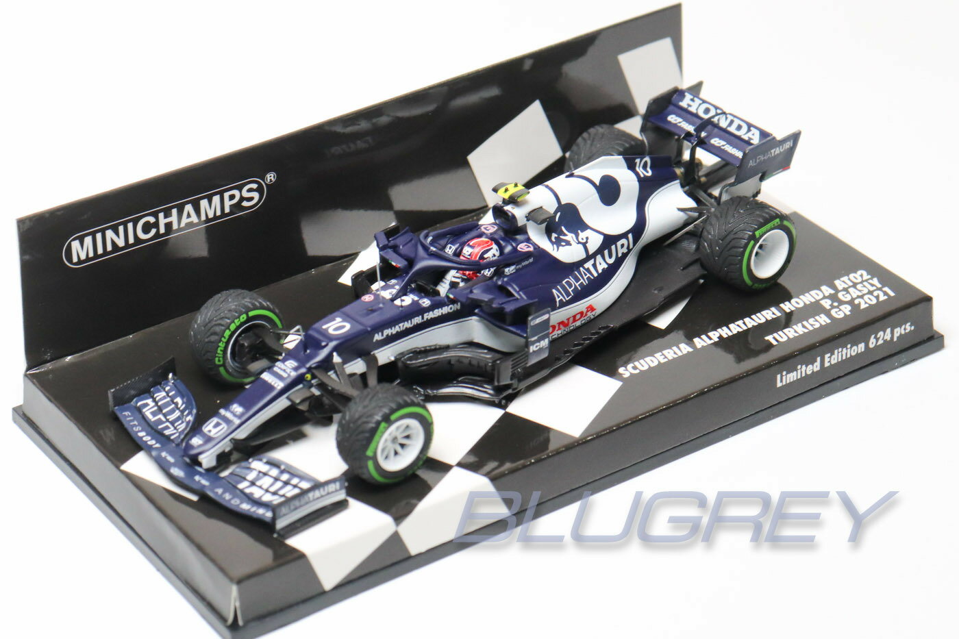 ミニチャンプス 1/43 アルファタウリ ホンダ F1 AT02 ピエール ガスリー 2021 トルコGP MINICHAMPS ALPHA TAURI ありがとう