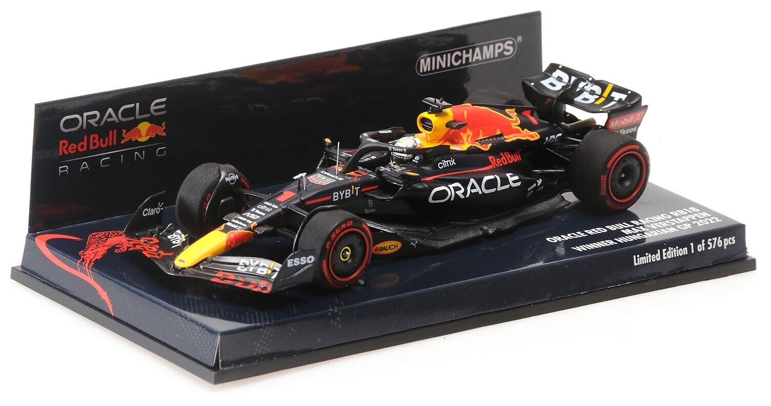 ミニチャンプス 1/43 レッドブル F1 RB18 #1 フェルスタッペン ハンガリーGP 2022 優勝 MINICHAMPS RED BULL 限定576台 ミニカー