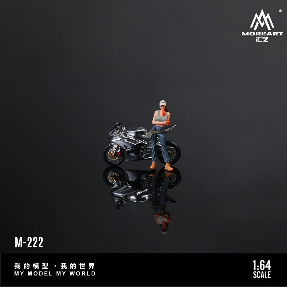 Rakuten - MoreArt 1/64 ヤマハ R6 シルバー & ライダー フィギュア YAMAHA R6 LIQUID SILVER CAR GIRL Figure　【国内在庫品】