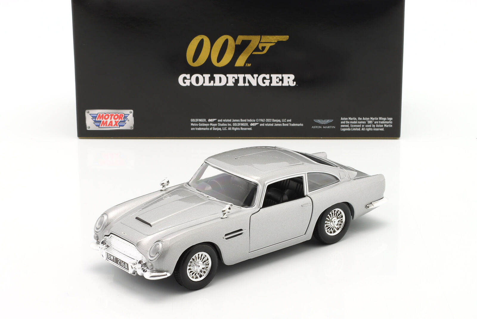 MOTOR MAX 1/24 アストンマーチン DB5 1965 シルバー 007 ゴールドフィンガー ボンドカー ASTON MARTIN DB5