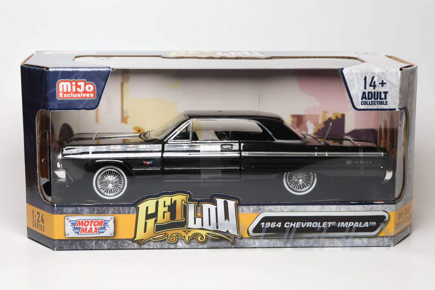 MOTOR MAX 1/24 シボレー インパラ ハードトップ 1964 ブラック ローライダー Chevrolet Impala Lowrider ミニカー