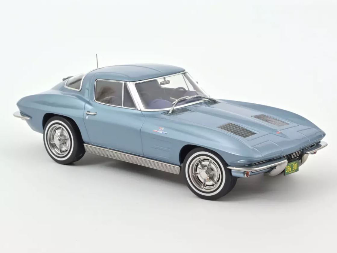 ノレブ 1/18 シボレー コルベット スティングレー 1963 メタリックライトブルー NOREV CHEVROLET CORVETTE STING RAY