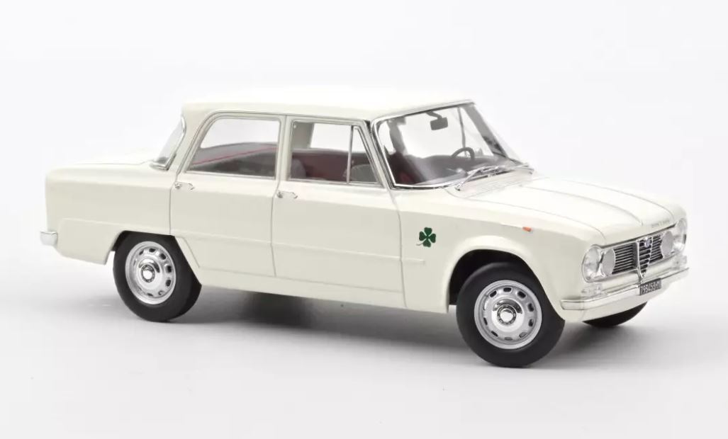 ノレブ 1/18 アルファロメオ ジュリア TI スーパー クアドリフォリオヴェルデ 1963 ホワイト NOREV ALFA ROMEO Giulia TI Super ミニカー 187970