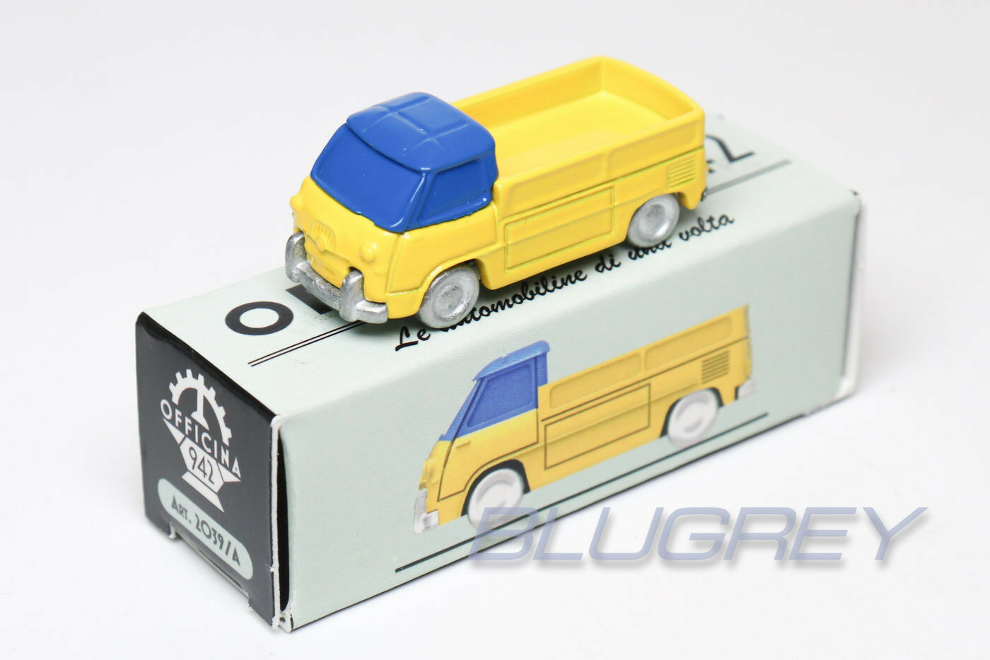 【国内在庫品】OFFICINA-942 1/76 Fiat 600 M Camioncino Coriasco 1956 イエロー オフィチーナ942 フィアットピックアップ ART2039A